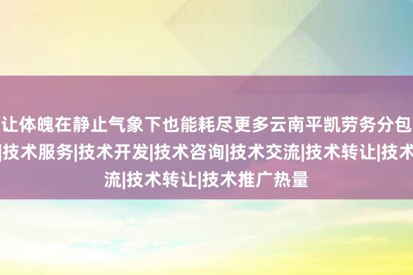 让体魄在静止气象下也能耗尽更多云南平凯劳务分包有限公司|技术服务|技术开发|技术咨询|技术交流|技术转让|技术推广热量